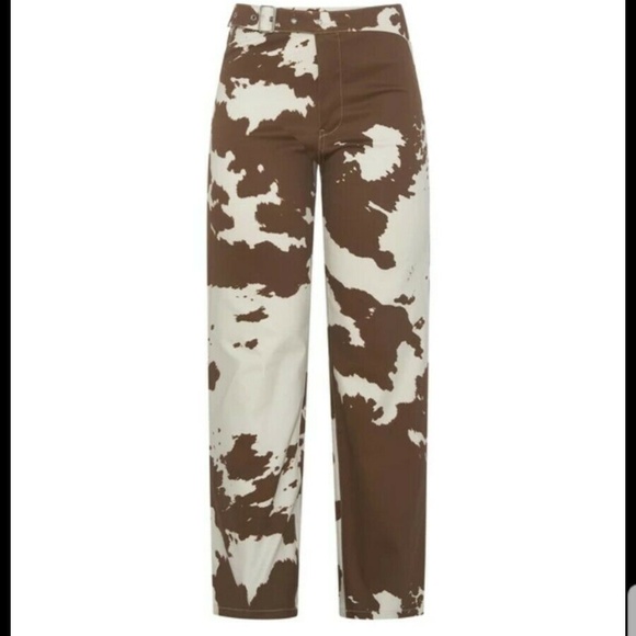 burberry cow print jeans